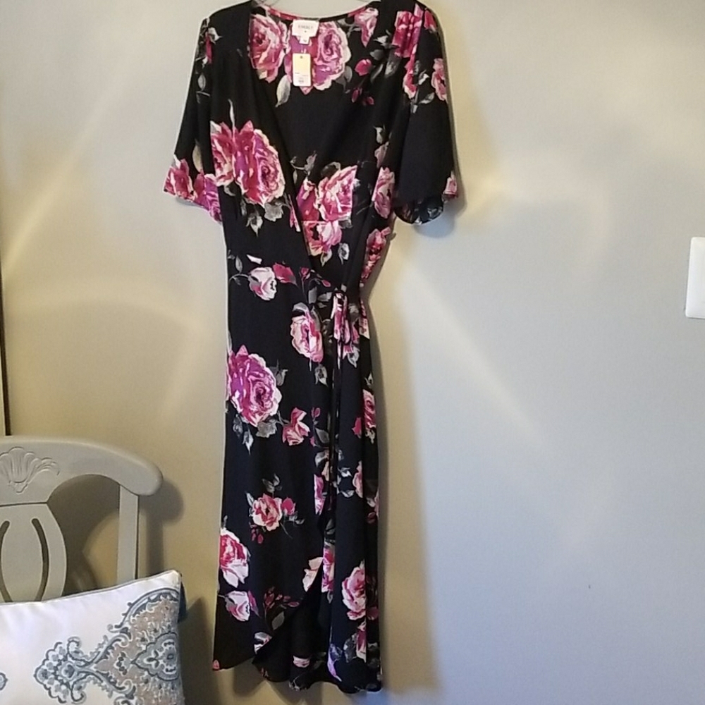 Black Floral Everly Dress
